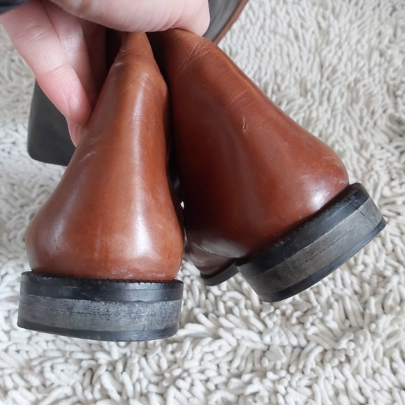 Ruggeri brown & black leather tall boots- size 38 - Picture 4 of 11